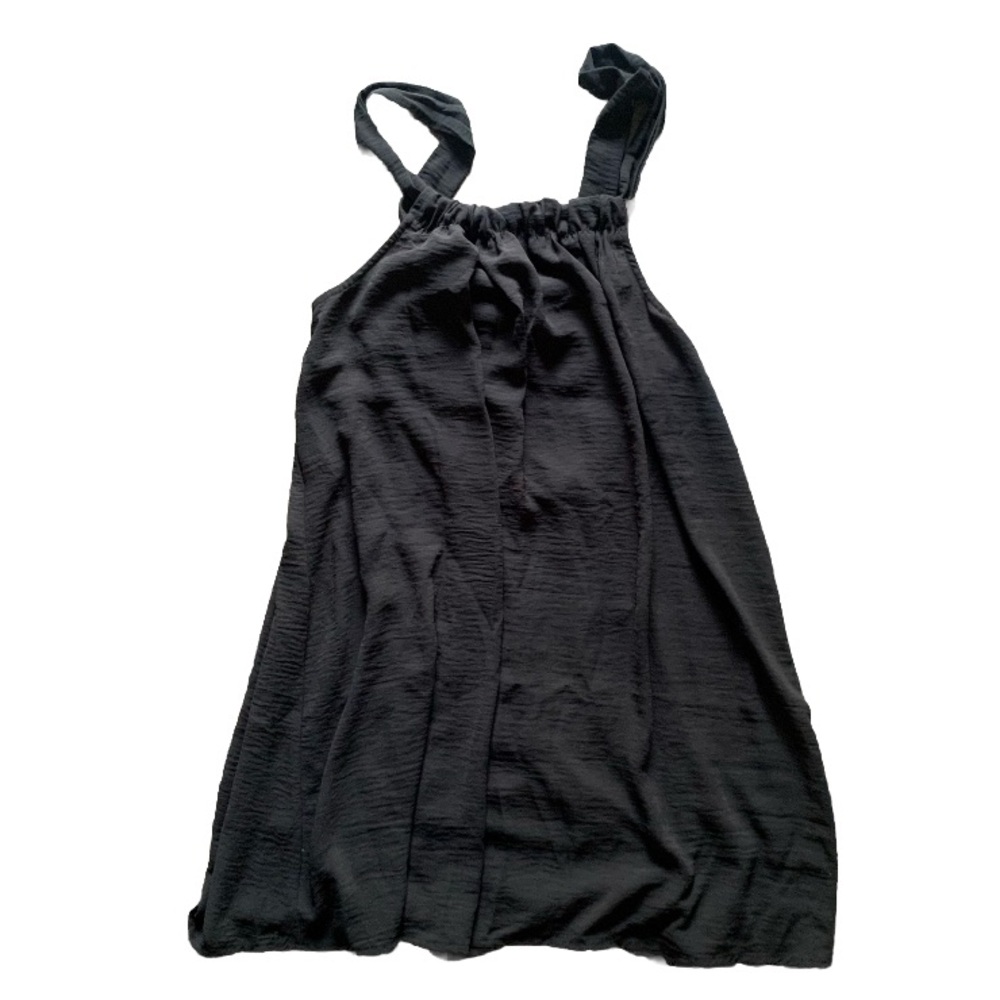 Nine West NWT Black Crinkle Gauze Swing Dress - Size S -